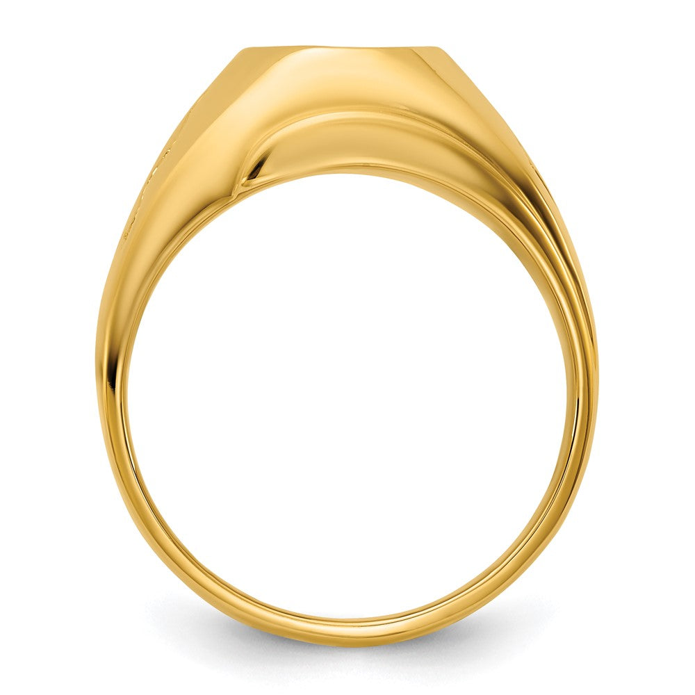 14k IBGoodman Men's Grooved Blue Lodge Master Masonic Ring Mounting