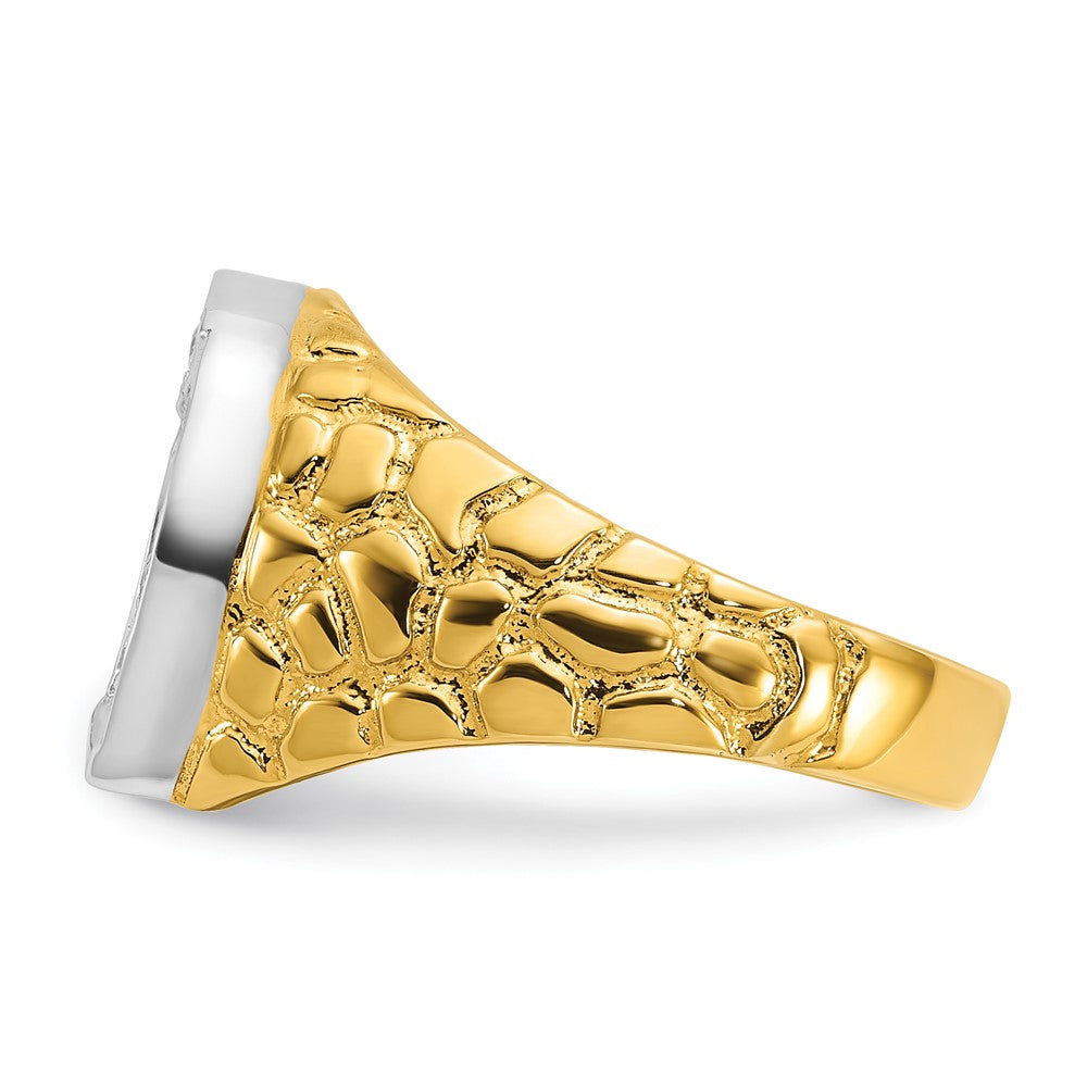 14k Two-tone IBGoodman Men's Horseshoe Diamond Ring Mounting