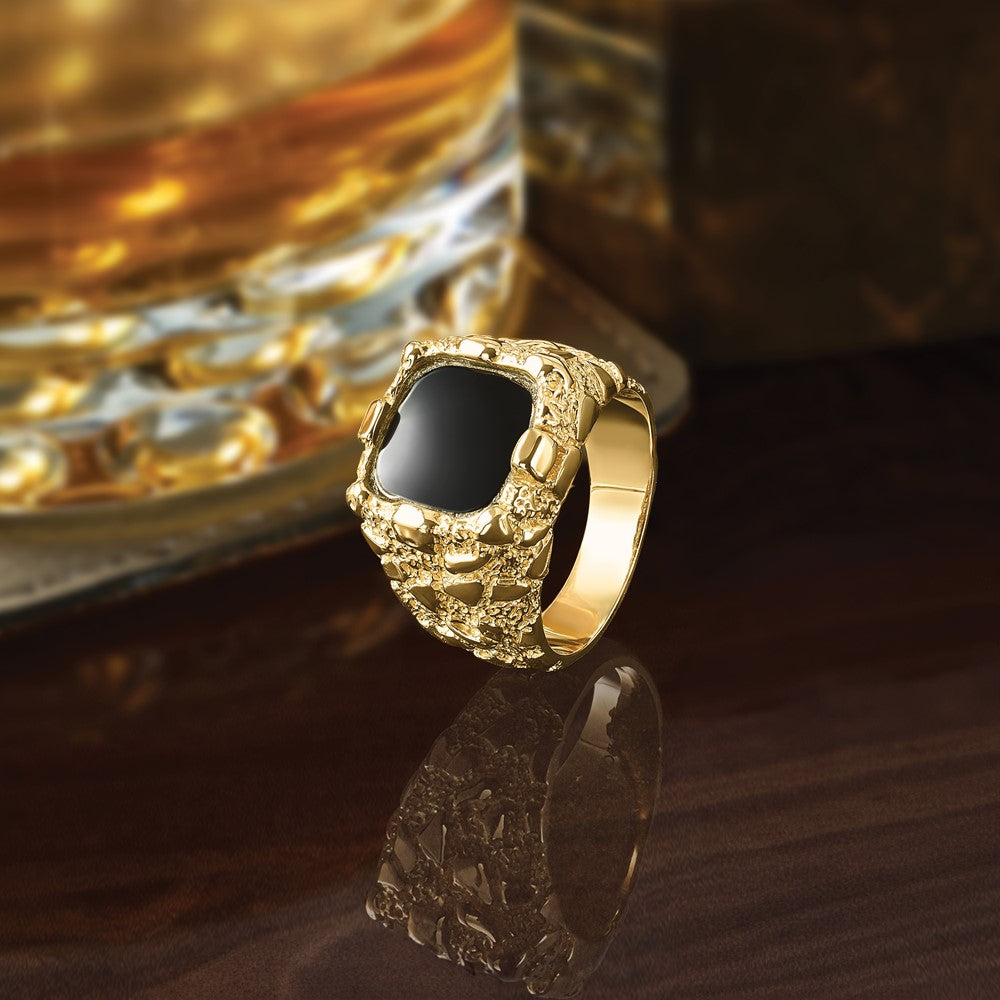 10k IBGoodman Men's Onyx Nugget Ring Mounting