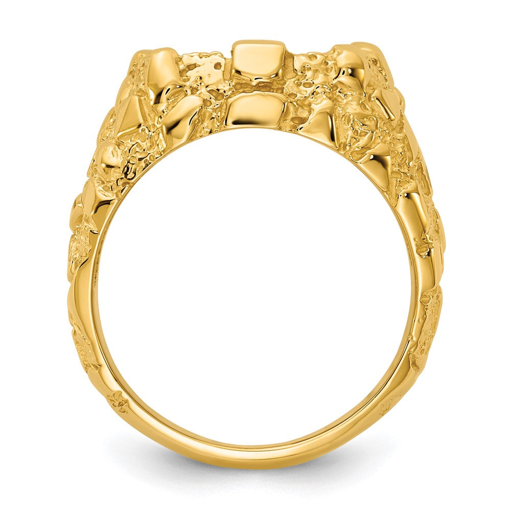 14k IBGoodman Men's Onyx Nugget Ring Mounting