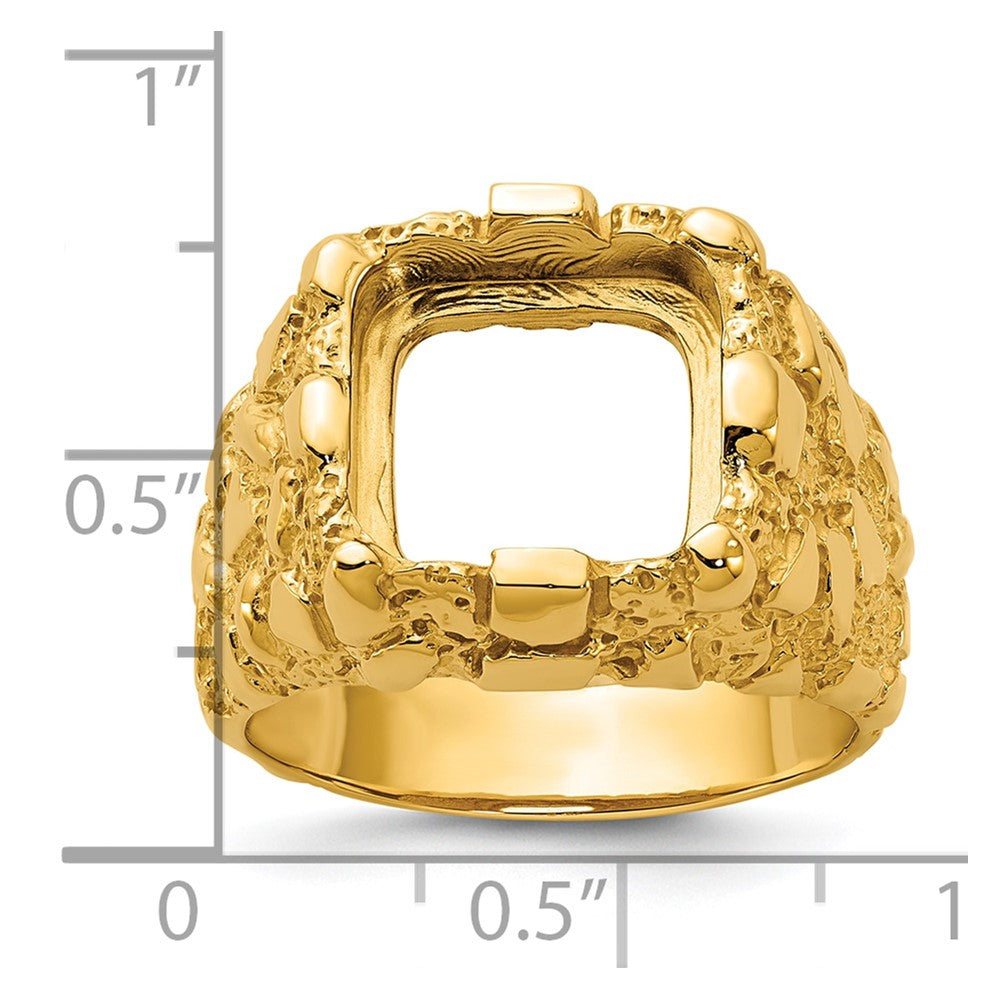 14k IBGoodman Men's Onyx Nugget Ring Mounting