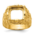 14k IBGoodman Men's Onyx Nugget Ring Mounting