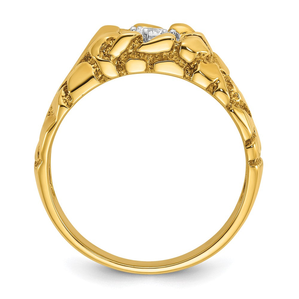 14k IBGoodman Men's Diamond Nugget Complete Ring