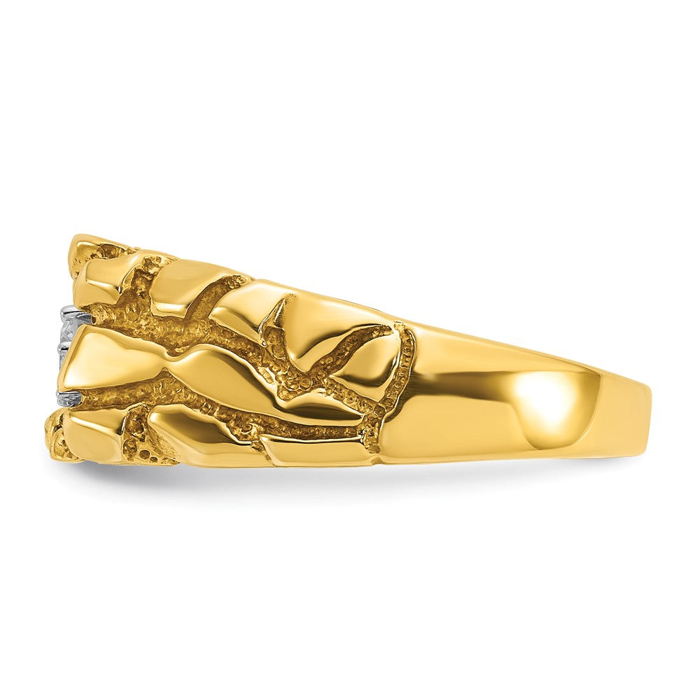 14k IBGoodman Men's Diamond Nugget Complete Ring
