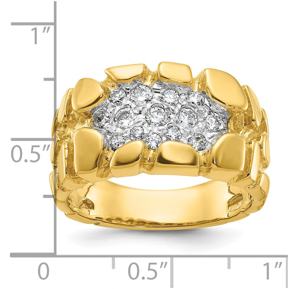 14k IBGoodman Men's Cluster Diamond Nugget Ring Mounting
