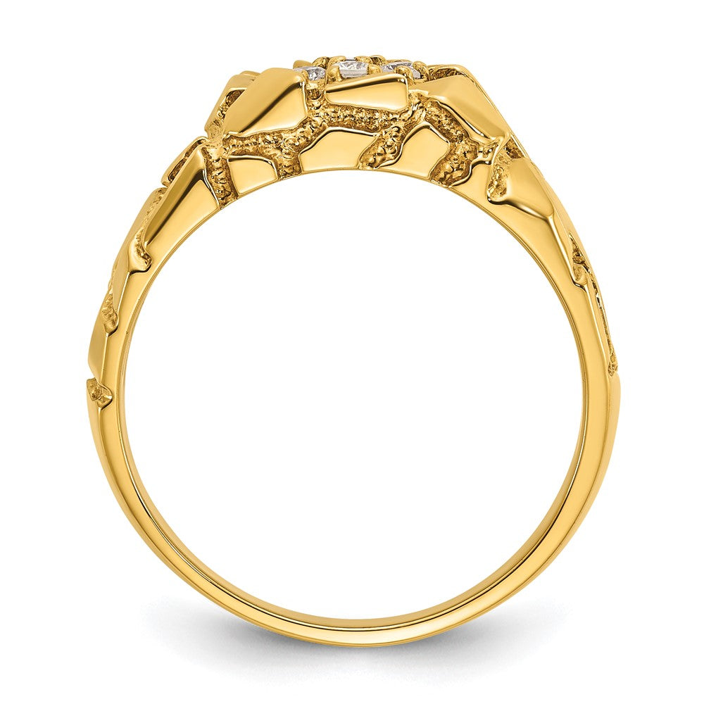 14k IBGoodman Men's Cluster Diamond Nugget Complete Ring