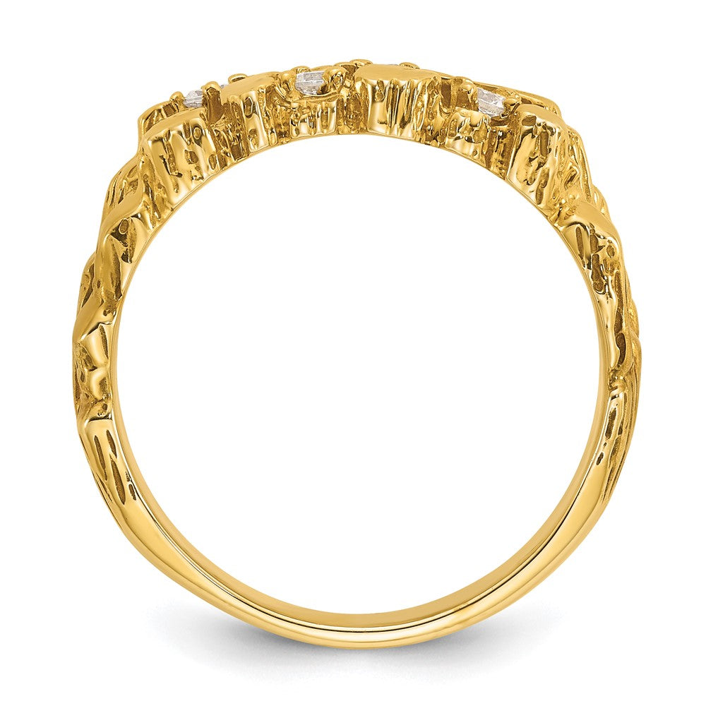 10k IBGoodman Men's Diamond Nugget Complete Ring