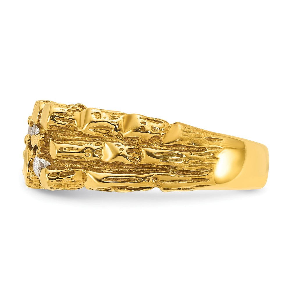 10k IBGoodman Men's Diamond Nugget Complete Ring