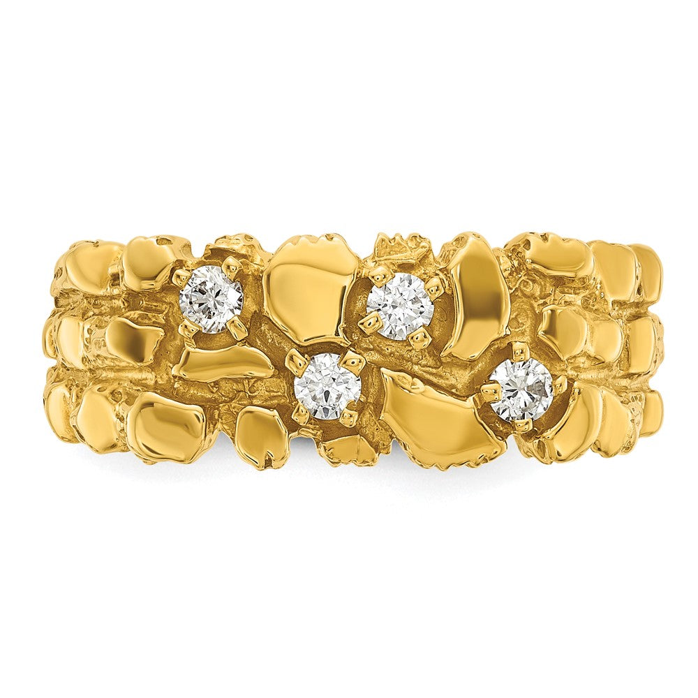 14k IBGoodman Men's Diamond Nugget Complete Ring