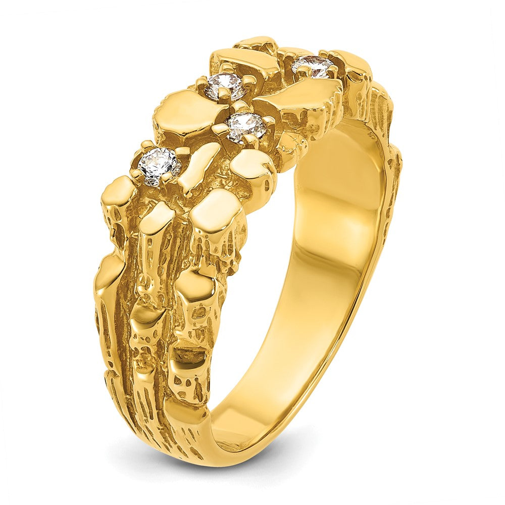 10k IBGoodman Men's Diamond Nugget Complete Ring