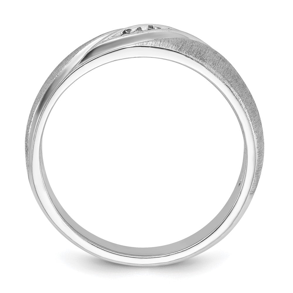 14k White Gold Polished/Satin Men's Ring Mounting