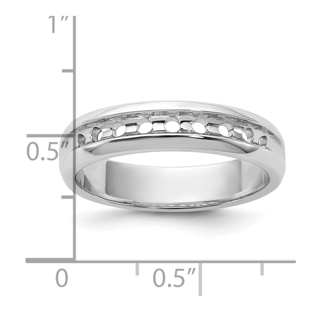IBGoodman 14k White Gold Polished 9 Stone Men's Ring Mounting