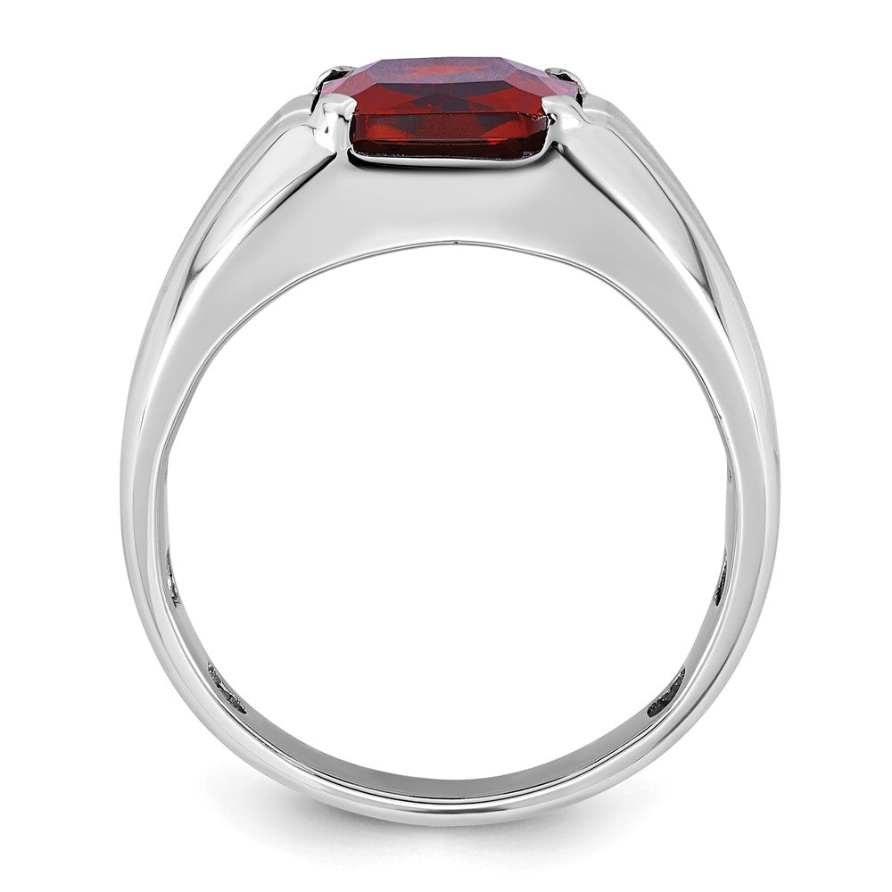 14k White Gold IBGoodman Men's Gemstone and Diamond Ring Mounting