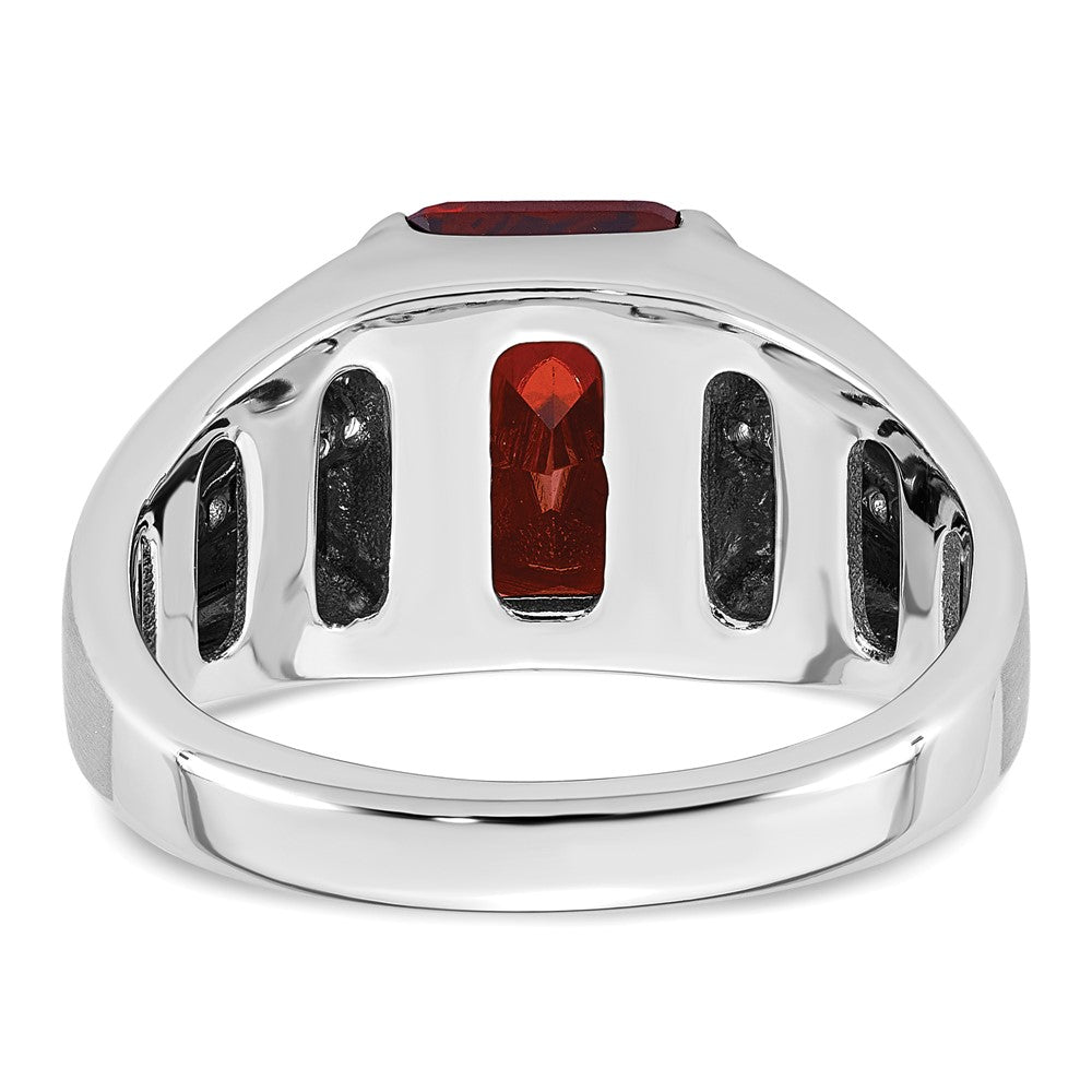 14k White Gold IBGoodman Men's Gemstone and Diamond Ring Mounting