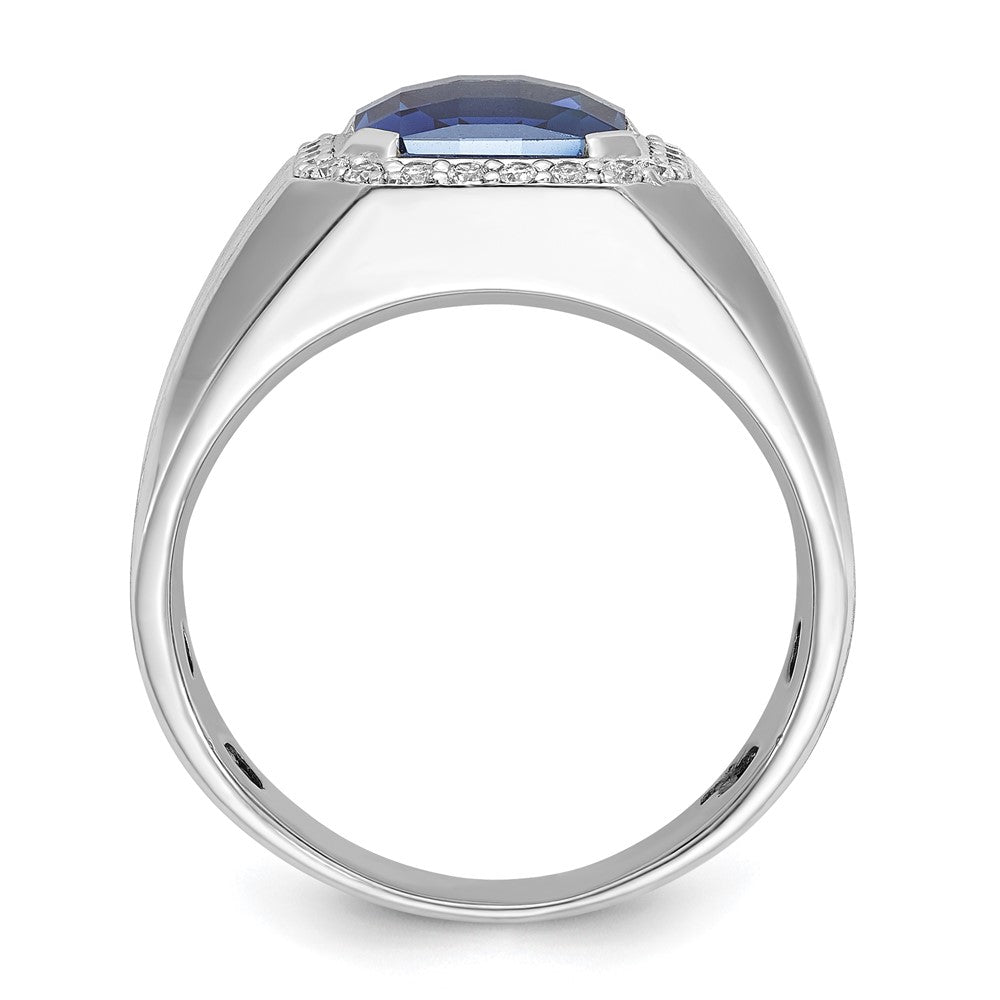 10k White Gold IBGoodman Men's Gemstone and Diamond Ring Mounting