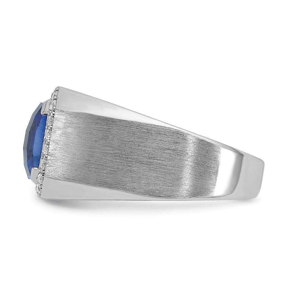 10k White Gold IBGoodman Men's Gemstone and Diamond Ring Mounting