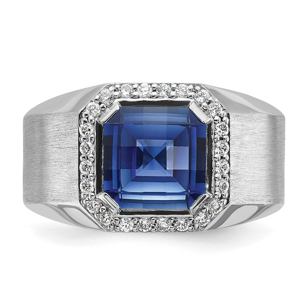10k White Gold IBGoodman Men's Gemstone and Diamond Ring Mounting