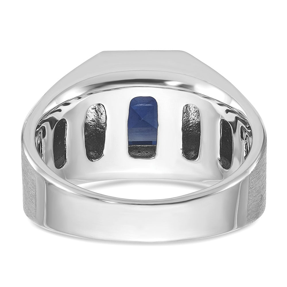 10k White Gold IBGoodman Men's Gemstone and Diamond Ring Mounting
