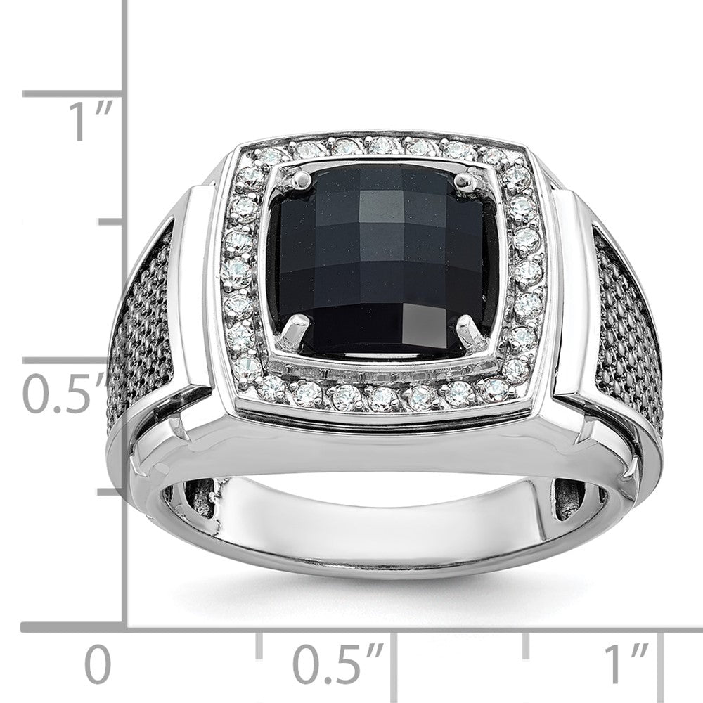 10k White Gold IBGoodman Men's Gemstone and Diamond Ring Mounting