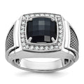 10k White Gold IBGoodman Men's Gemstone and Diamond Ring Mounting
