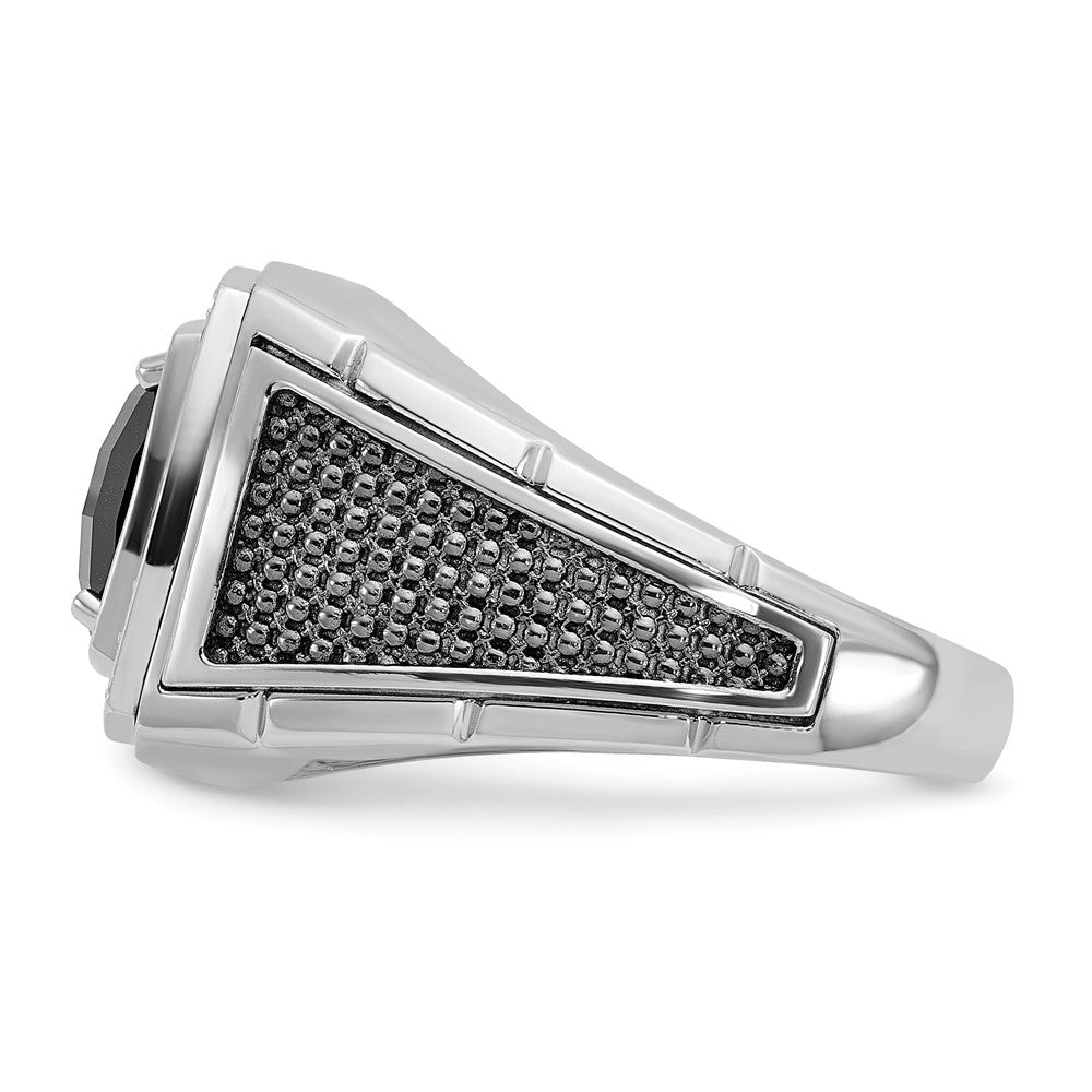 14k White Gold IBGoodman Men's Gemstone and Diamond Ring Mounting