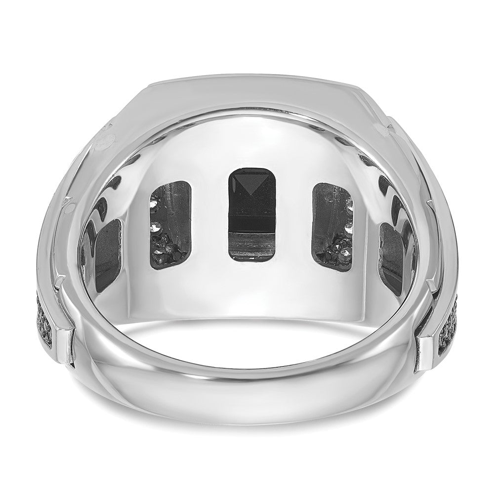 14k White Gold IBGoodman Men's Gemstone and Diamond Ring Mounting