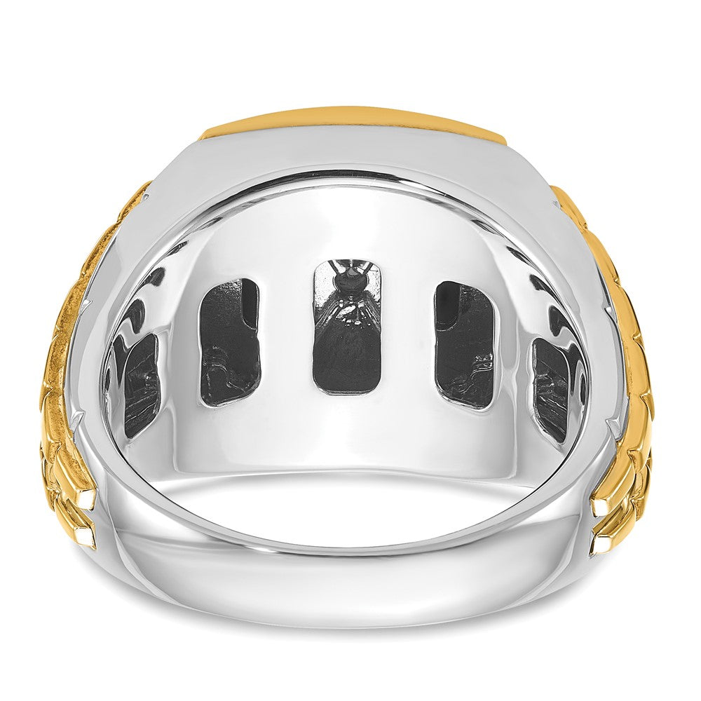 14k Two-tone IBGoodman Men's Onyx and Diamond Ring Mounting