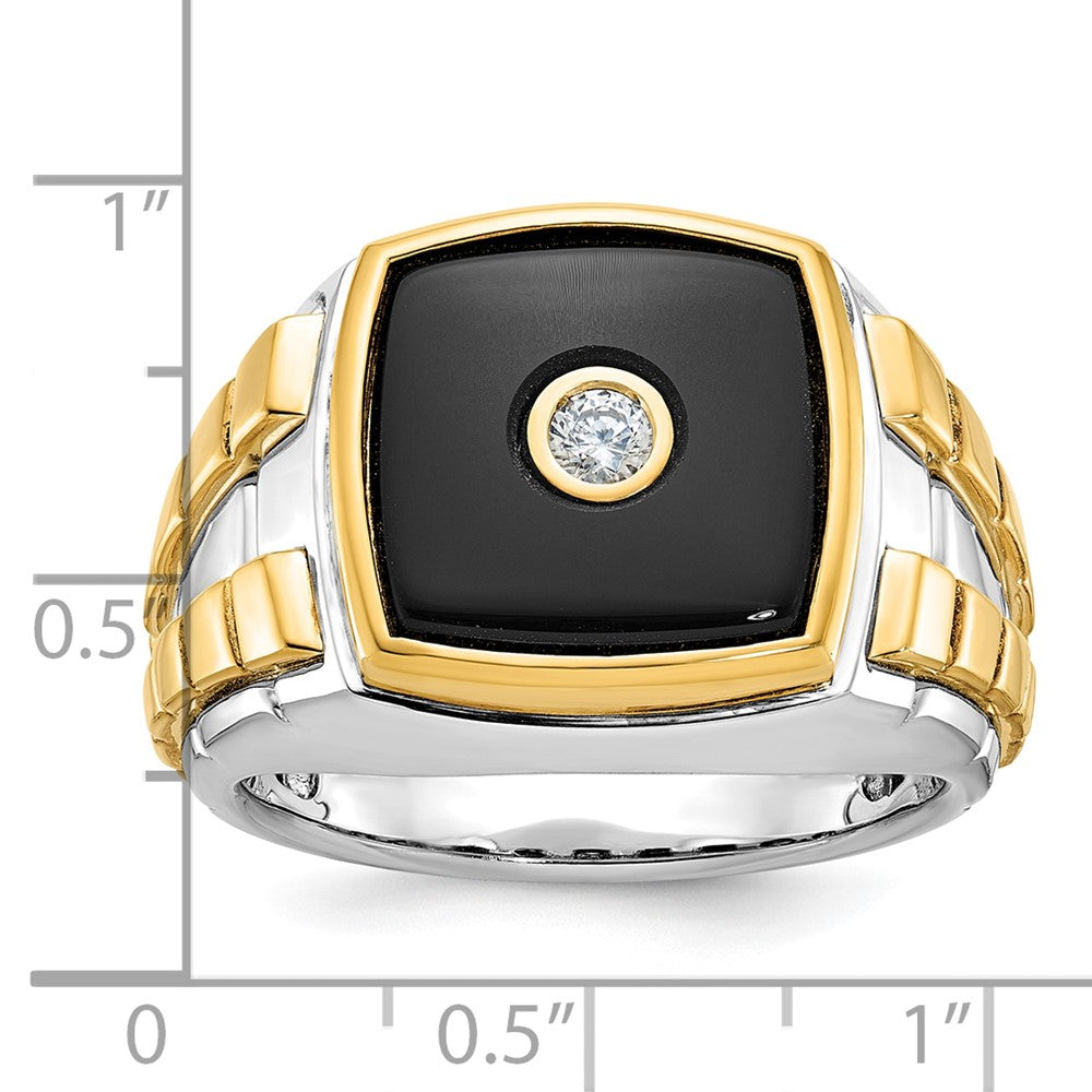 14k Two-tone IBGoodman Men's Onyx and Diamond Ring Mounting