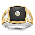 14k Two-tone IBGoodman Men's Onyx and Diamond Ring Mounting