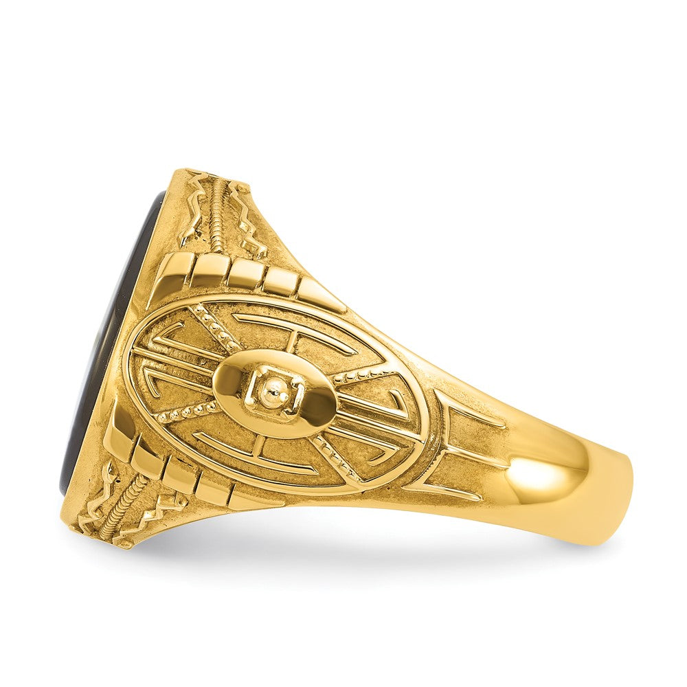 14k IBGoodman Men's Gemstone and Diamond Ring Mounting