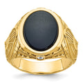 14k IBGoodman Men's Gemstone and Diamond Ring Mounting