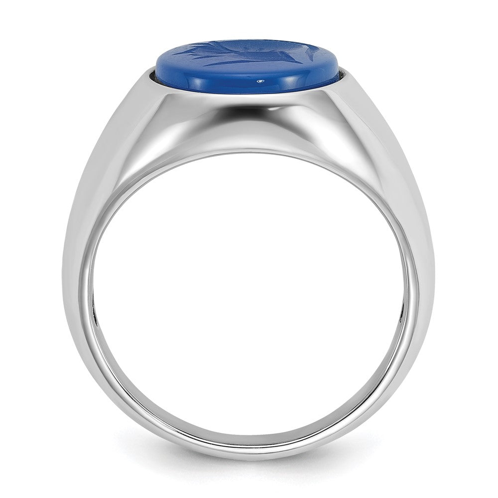 14k White Gold IBGoodman Men's Gemstone Ring Mounting