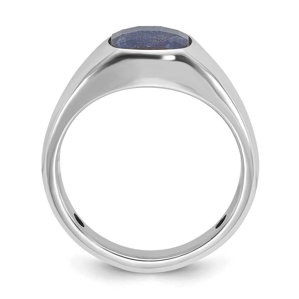 14k White Gold IBGoodman Men's Gemstone Ring Mounting