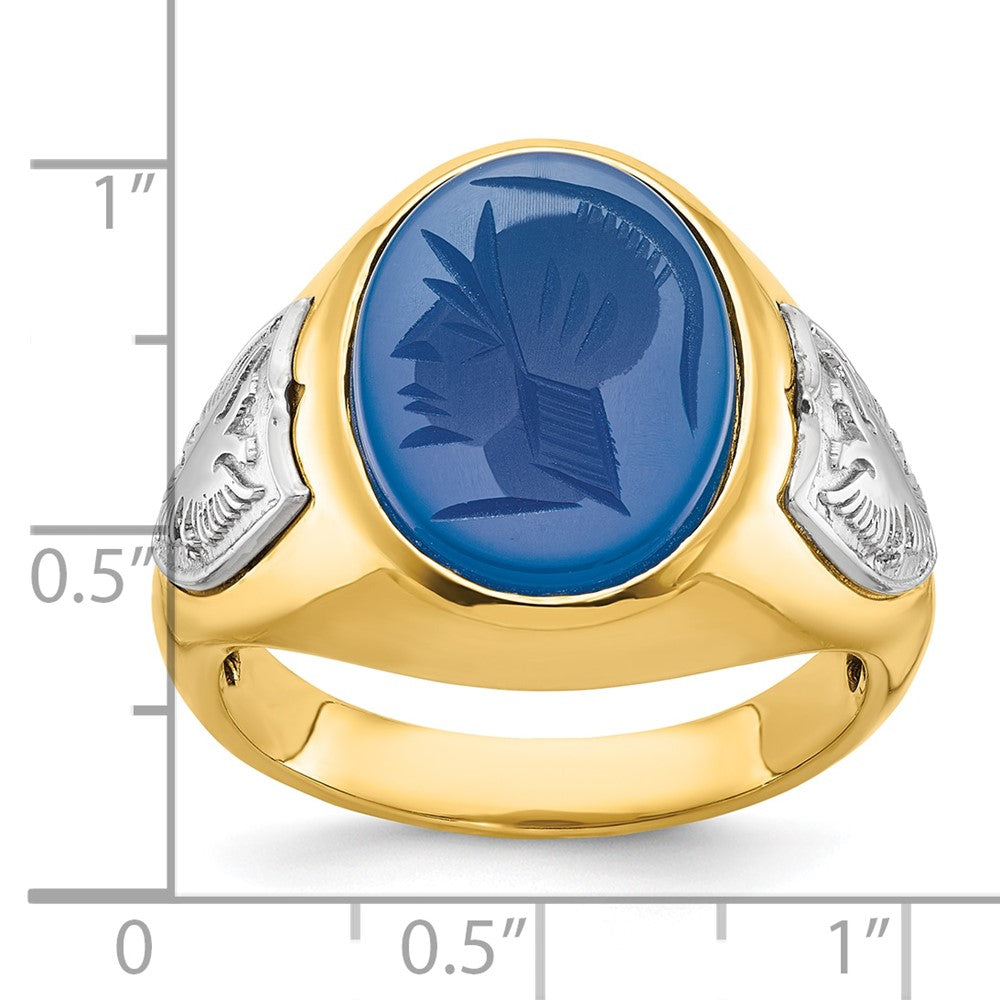 10k Two-tone IBGoodman Men's Gemstone Ring Mounting