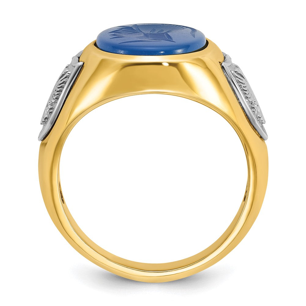14k Two-tone IBGoodman Men's Gemstone Ring Mounting