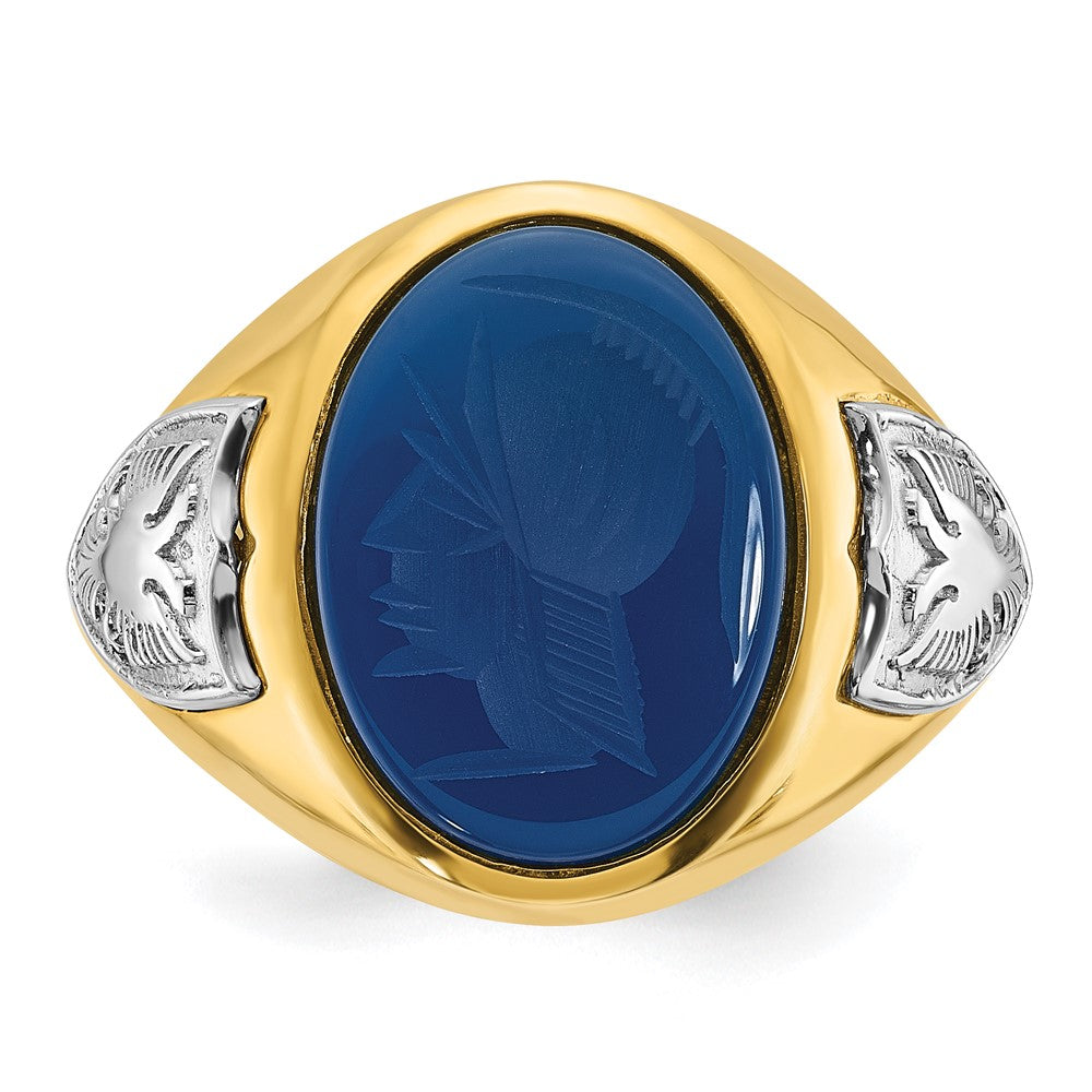 14k Two-tone IBGoodman Men's Gemstone Ring Mounting