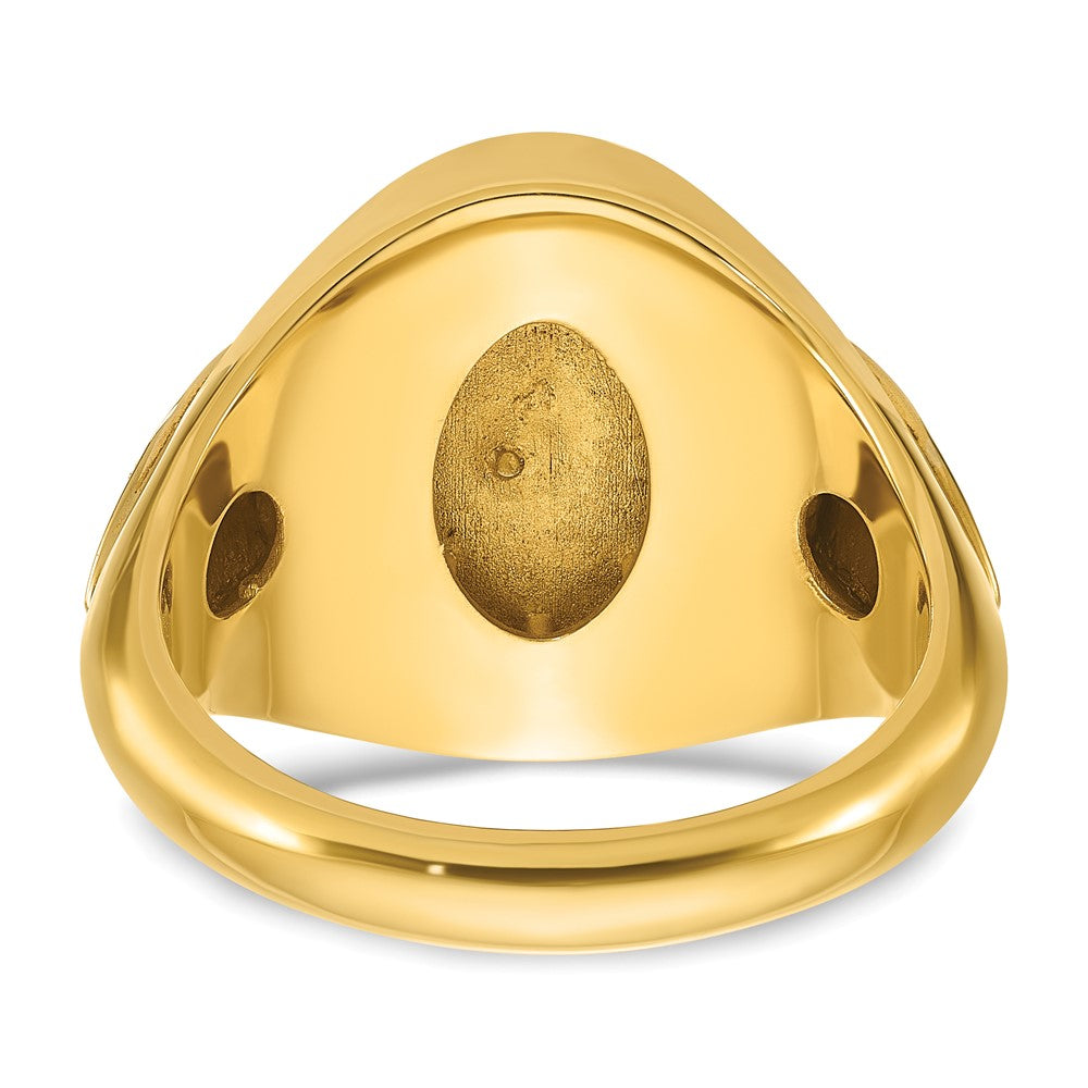 14k Two-tone IBGoodman Men's Gemstone Ring Mounting