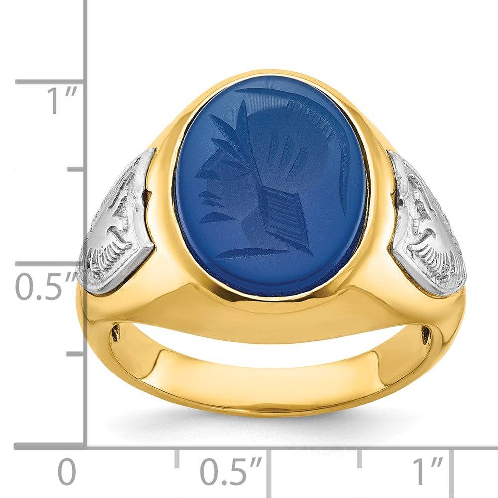 14k Two-tone IBGoodman Men's Gemstone Ring Mounting