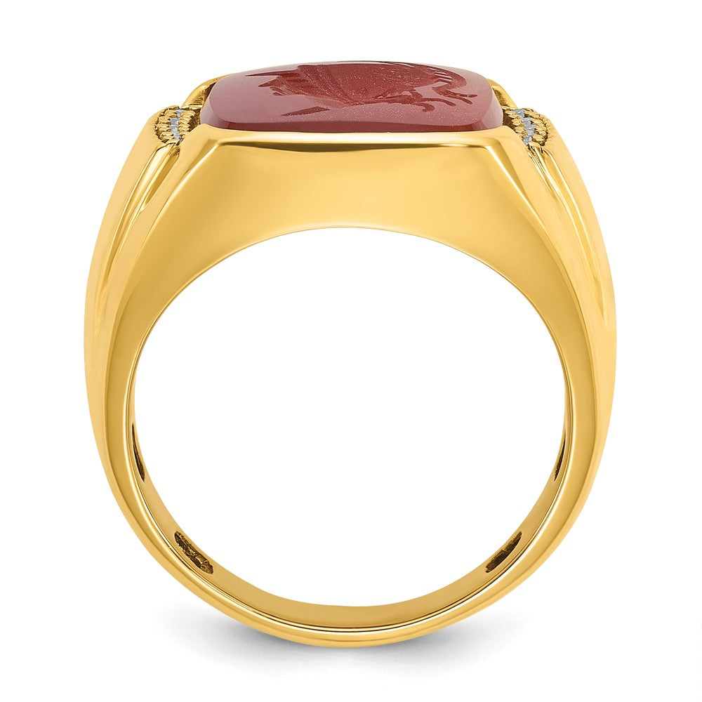 14k IBGoodman Men's Gemstone and Diamond Ring Mounting