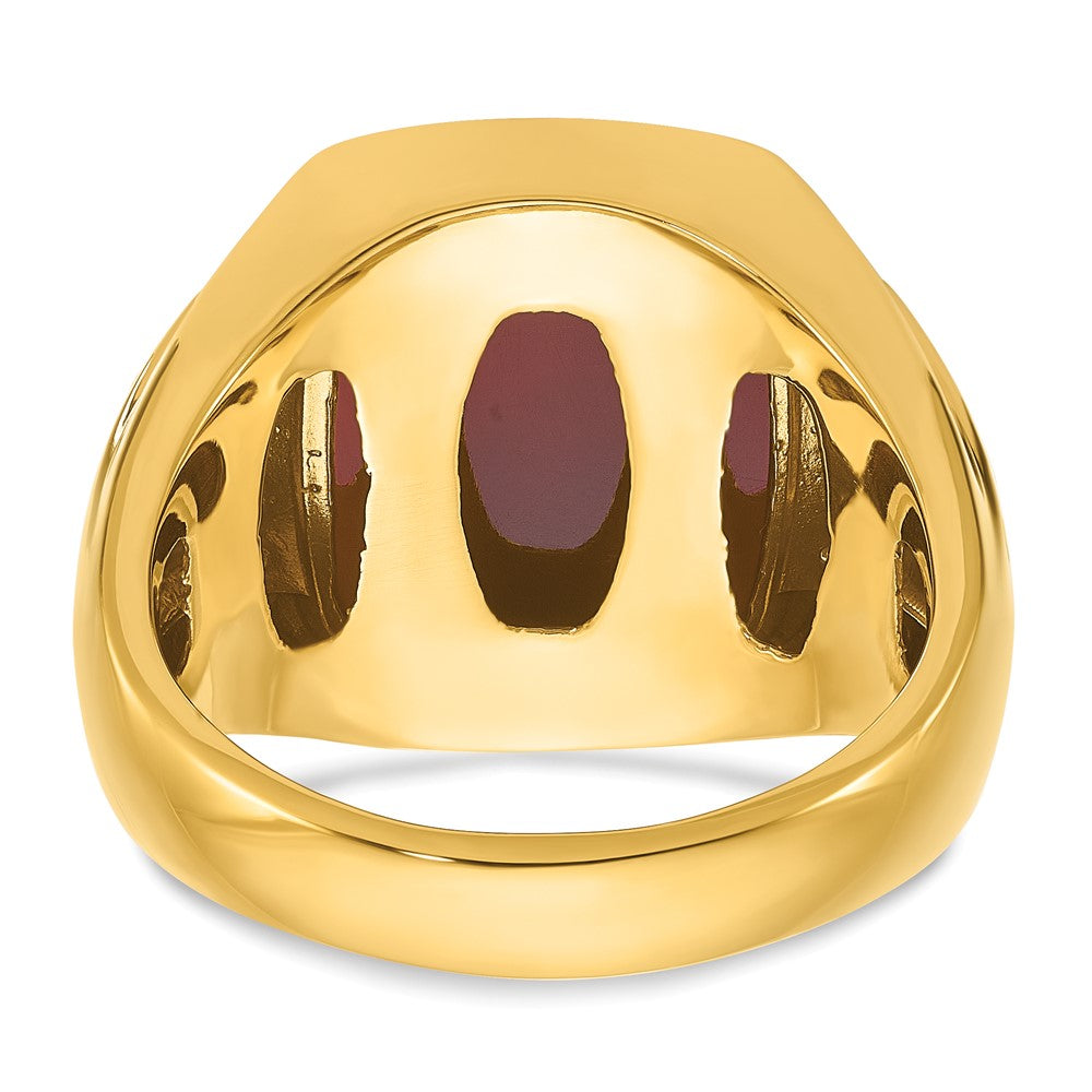 14k IBGoodman Men's Gemstone and Diamond Ring Mounting