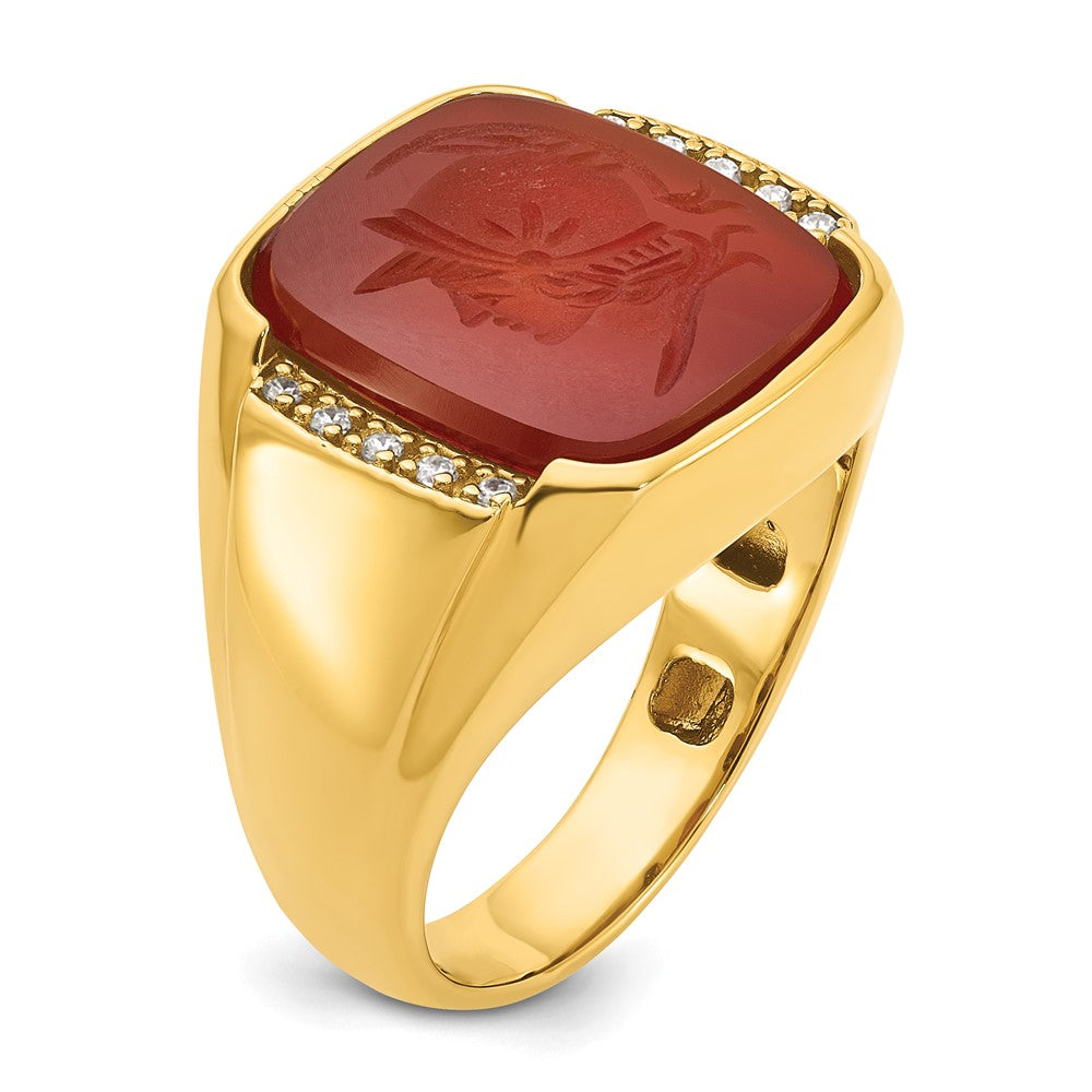14k IBGoodman Men's Gemstone and Diamond Ring Mounting