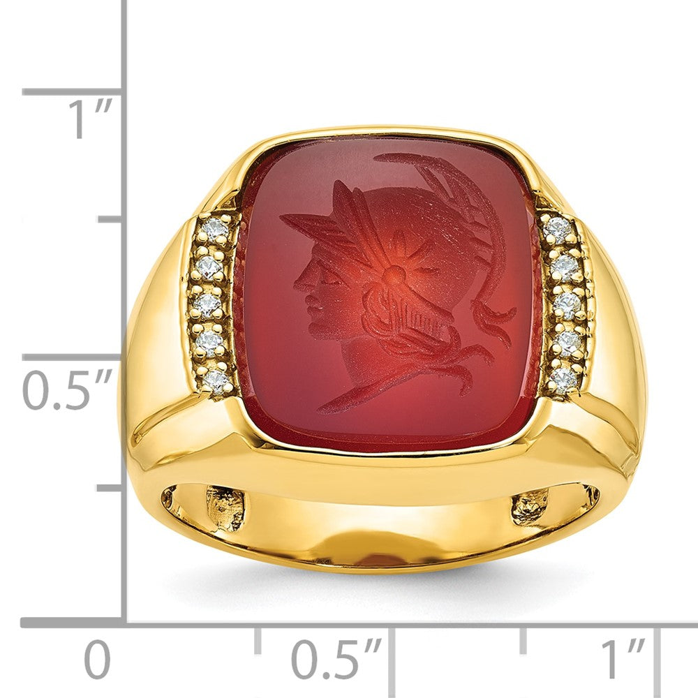 14k IBGoodman Men's Gemstone and Diamond Ring Mounting