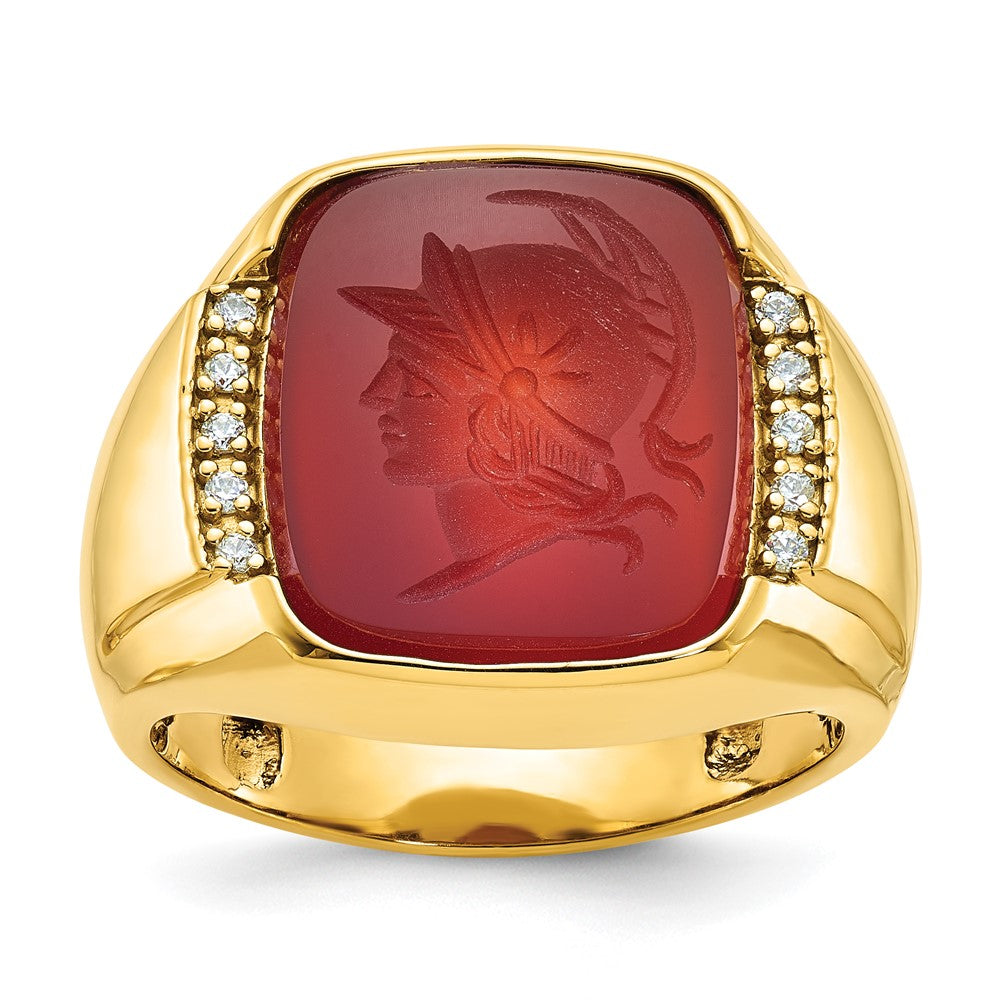 14k IBGoodman Men's Gemstone and Diamond Ring Mounting