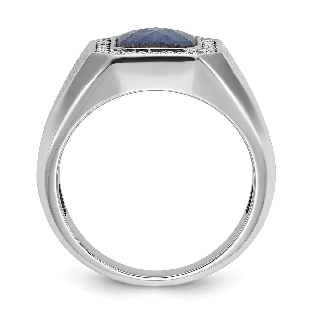 14k White Gold IBGoodman Polish/Satin Gemstone/Diamond Ring Mounting