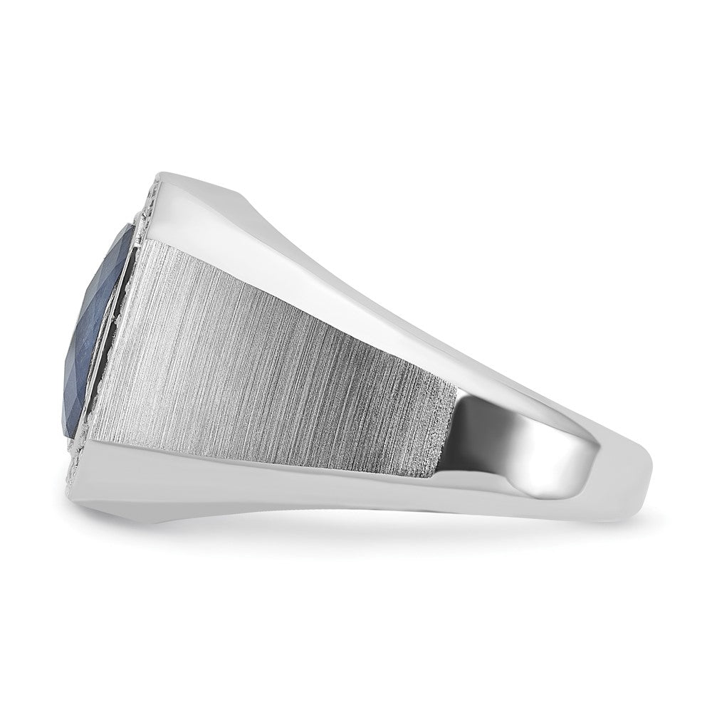 14k White Gold IBGoodman Polish/Satin Gemstone/Diamond Ring Mounting