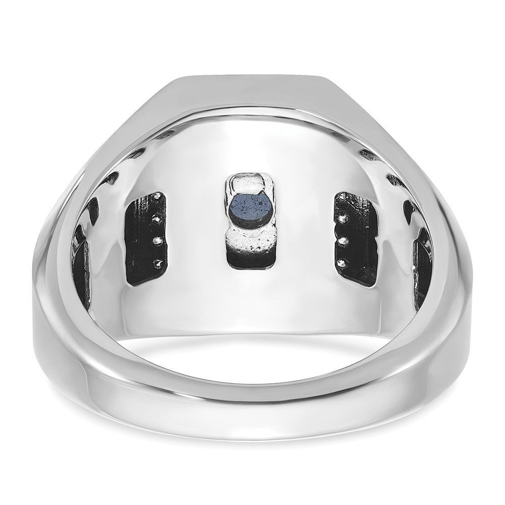 14k White Gold IBGoodman Polish/Satin Gemstone/Diamond Ring Mounting