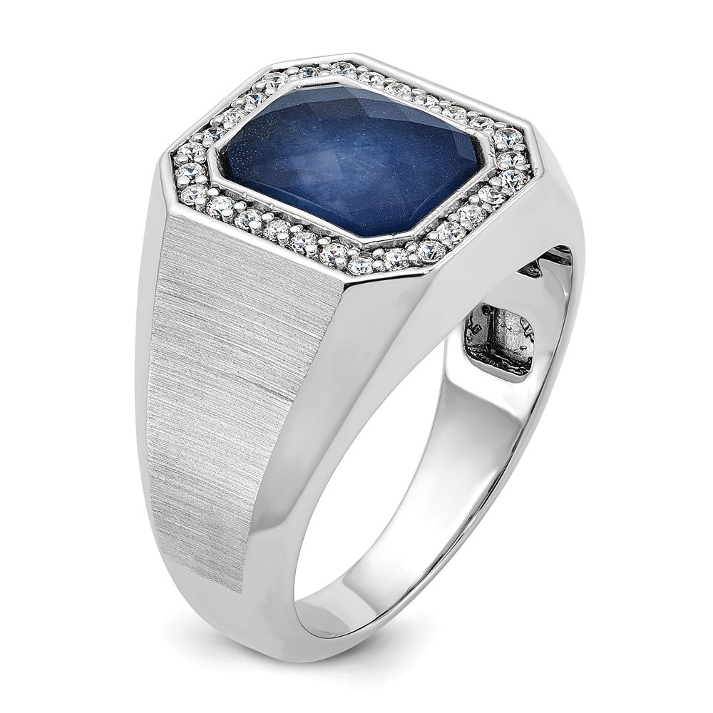 14k White Gold IBGoodman Polish/Satin Gemstone/Diamond Ring Mounting