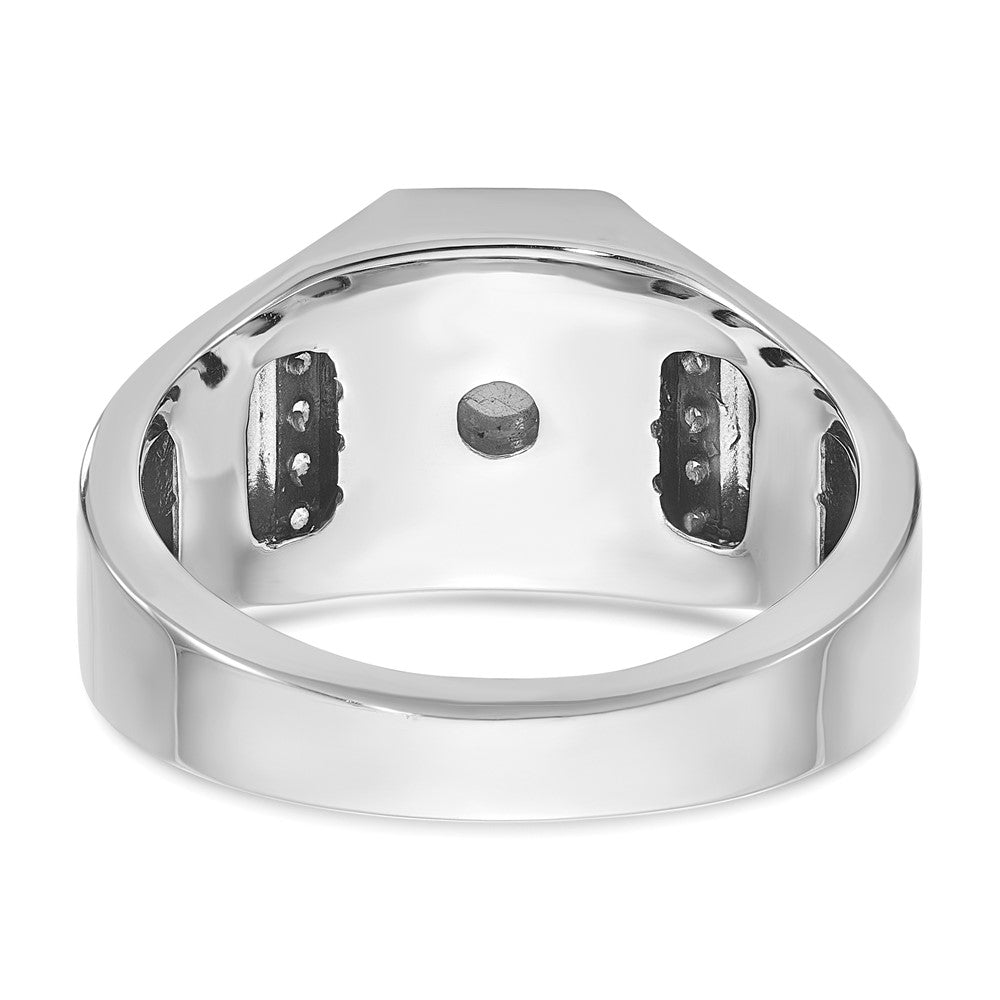 14k White Gold IBGoodman Men's Gemstone and Diamond Ring Mounting