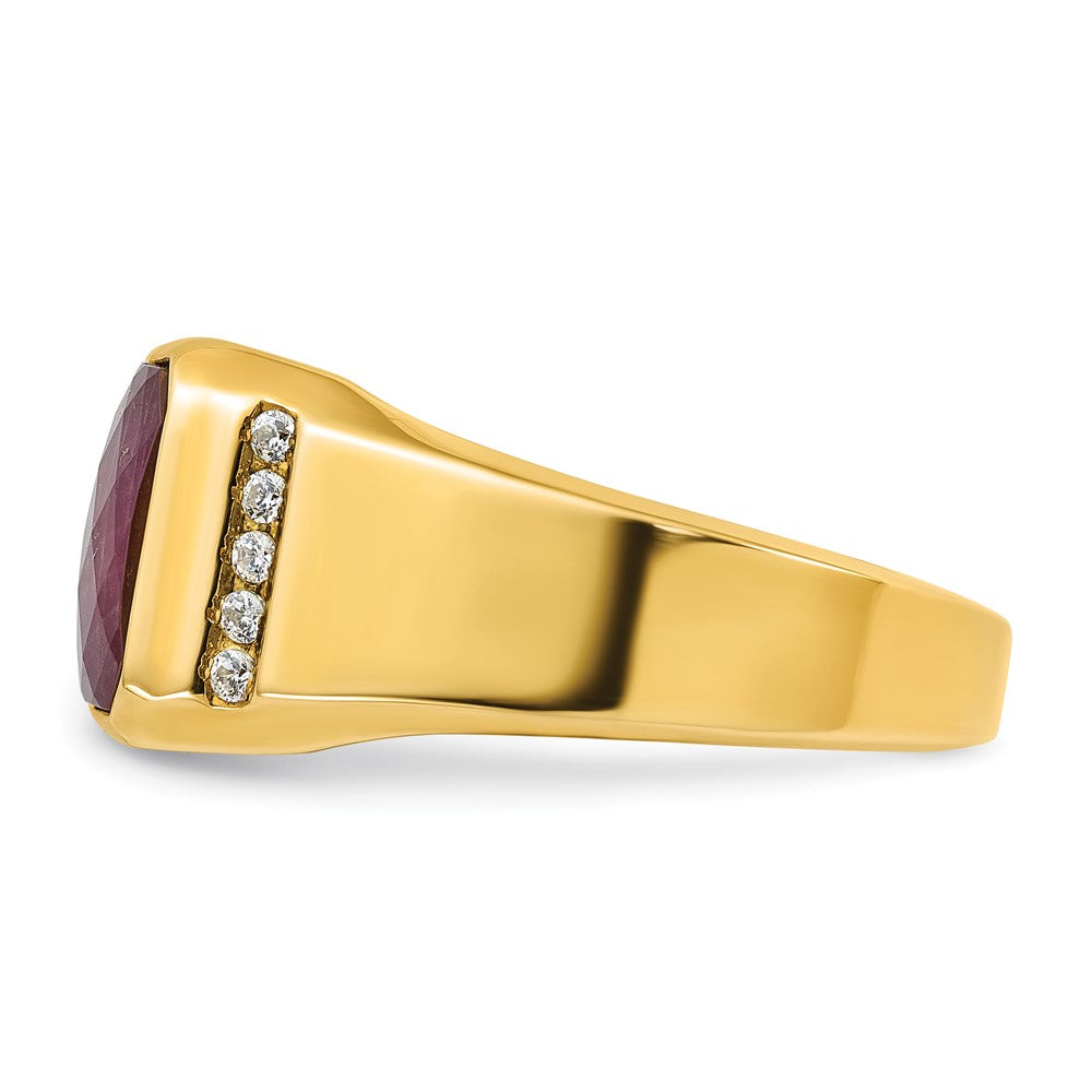 14k IBGoodman Men's Gemstone and Diamond Ring Mounting