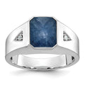 10k White Gold IBGoodman Men's Gemstone and Diamond Ring Mounting